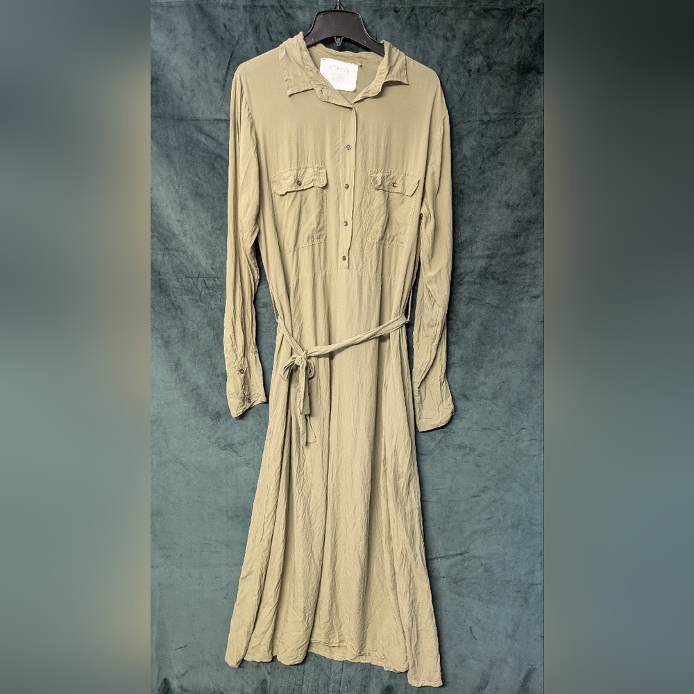 Acacia Swimwear Sage Long Sleeve Dress